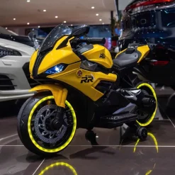 Xe Moto Phân Khối Lớn, Xe Máy Điện XM919 12v, Có Đèn Led Bánh Xe Siêu Ngầu