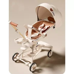 Xe Đẩy 2 Chiều Baby 6549 Gấp Gọn Siêu Nhẹ,  Xoay 360 Độ (Tặng Kèm Bàn Ăn)