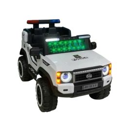 Xe Ô Tô Điện Cảnh Sát POLICE 911 Cỡ Lớn, 2 Động Cơ, Ắc Qui 12V, Còi Hú Đèn Nháy, Tải Trọng 40KG, Đèn Kính 3D, Bluetooth